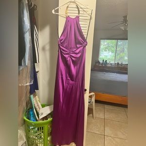 A purple Marciano long elegant dress
